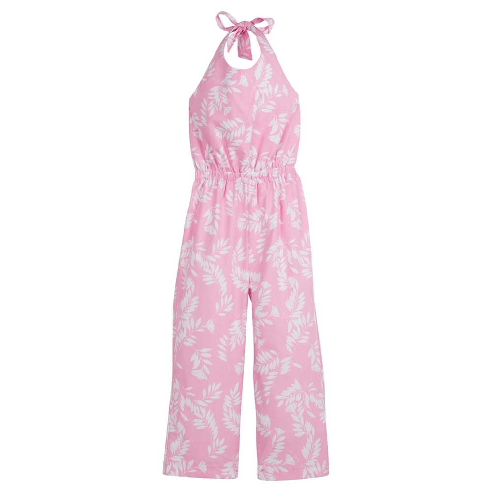 Little English Halter Jumpsuit - Pink Havana Size 5